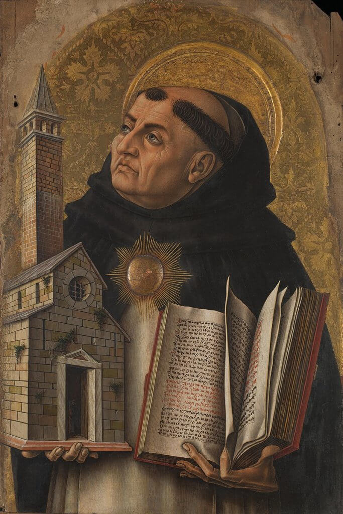 Santo Tomás de Aquino, Presbiterio y Doctor de la Iglesia
Autor: Carlo Giovanni Crivelli
Fecha: 1476
Fuente: Wikipedia