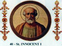 San Inocencio I, Papa.