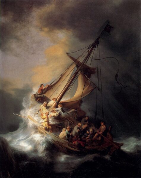 Jesús en la barca