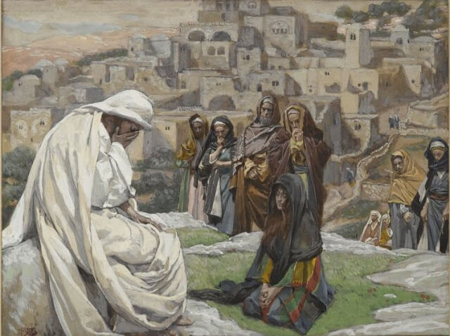 Jesús llora por Jerusalén. Evangelio del día. Evangelio de hoy. Lecturas del día. Lecturas de hoy. Lecturas del día de hoy.