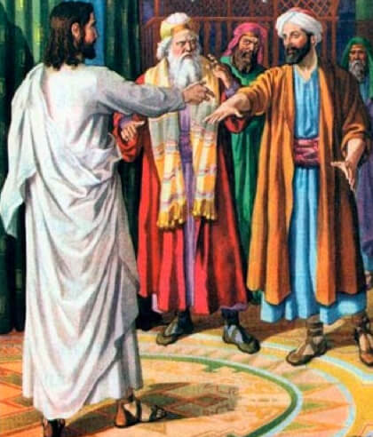 Jesús sana el hombre de la mano tullida