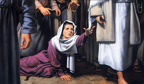 mujer curada Jesús