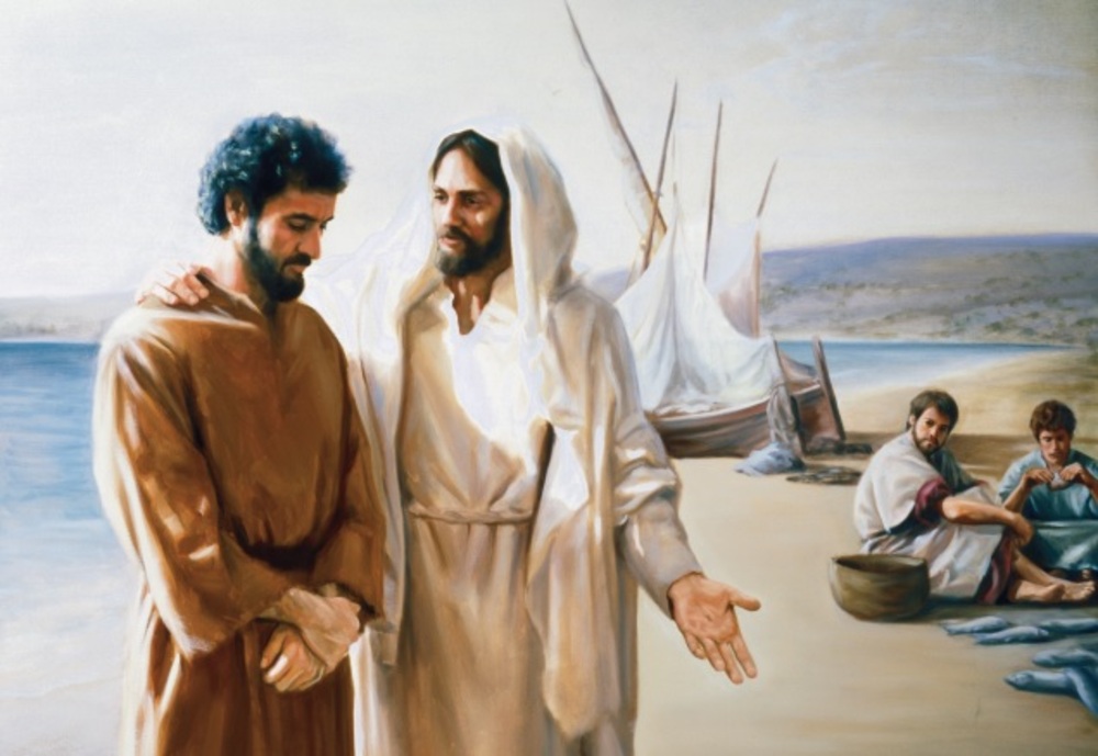 Jesús y Pedro. Evangelio del día. - Evangelio de hoy. - Lecturas del día de hoy