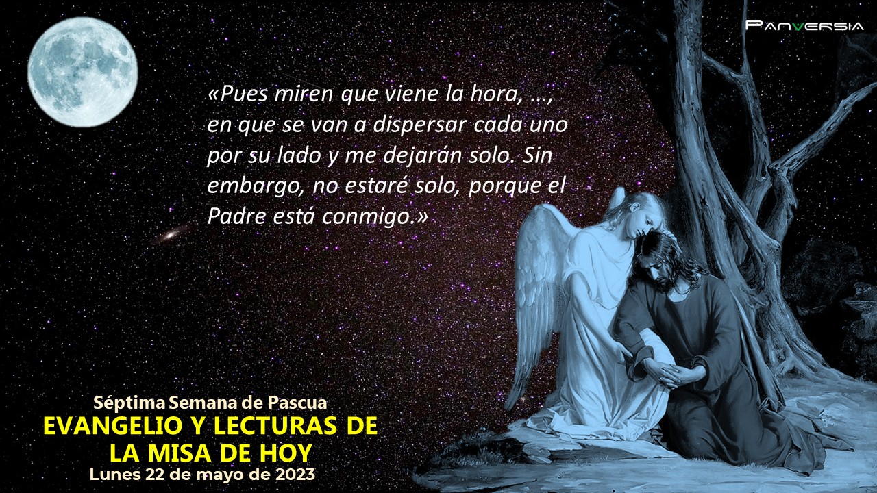 Jesus Getsemani Angel noche estrellas luna llena