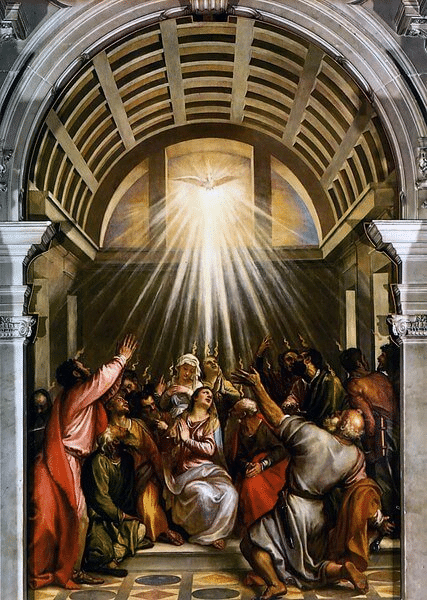 Pentecostés (1546), de Tiziano, Santa Maria della Salute, Venecia.