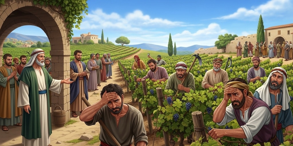 Parábola dueño viña trabajadores reino de los cielos